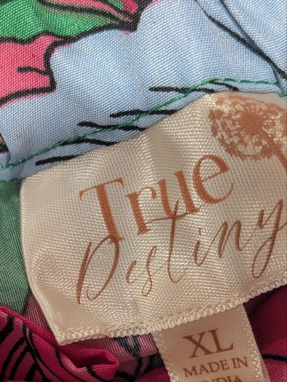 True Destiny Floral Tie-Waist Midi Skirt in Green - Picture 4 of 5
